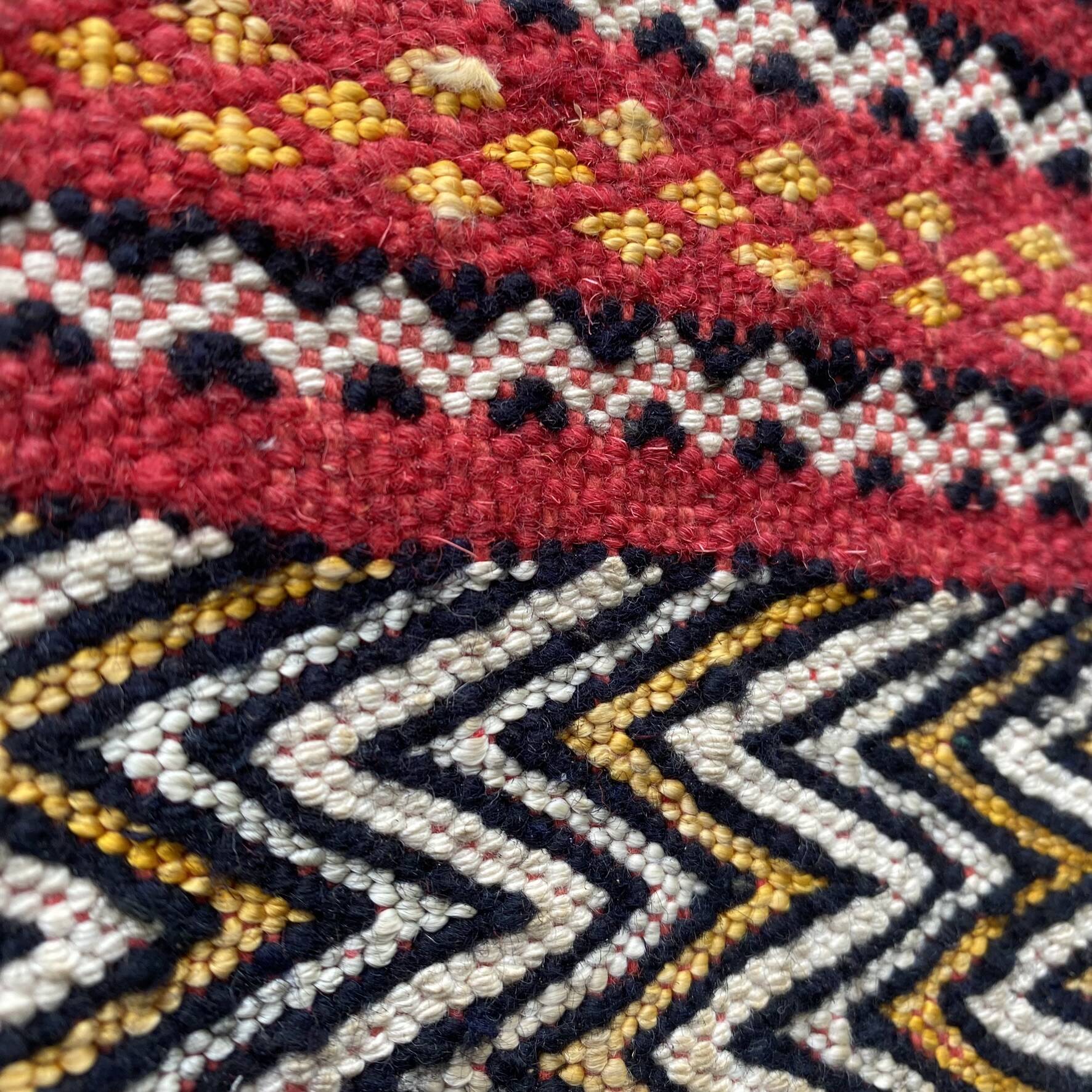 Handwoven Berber Kilim rug, wall hanging.