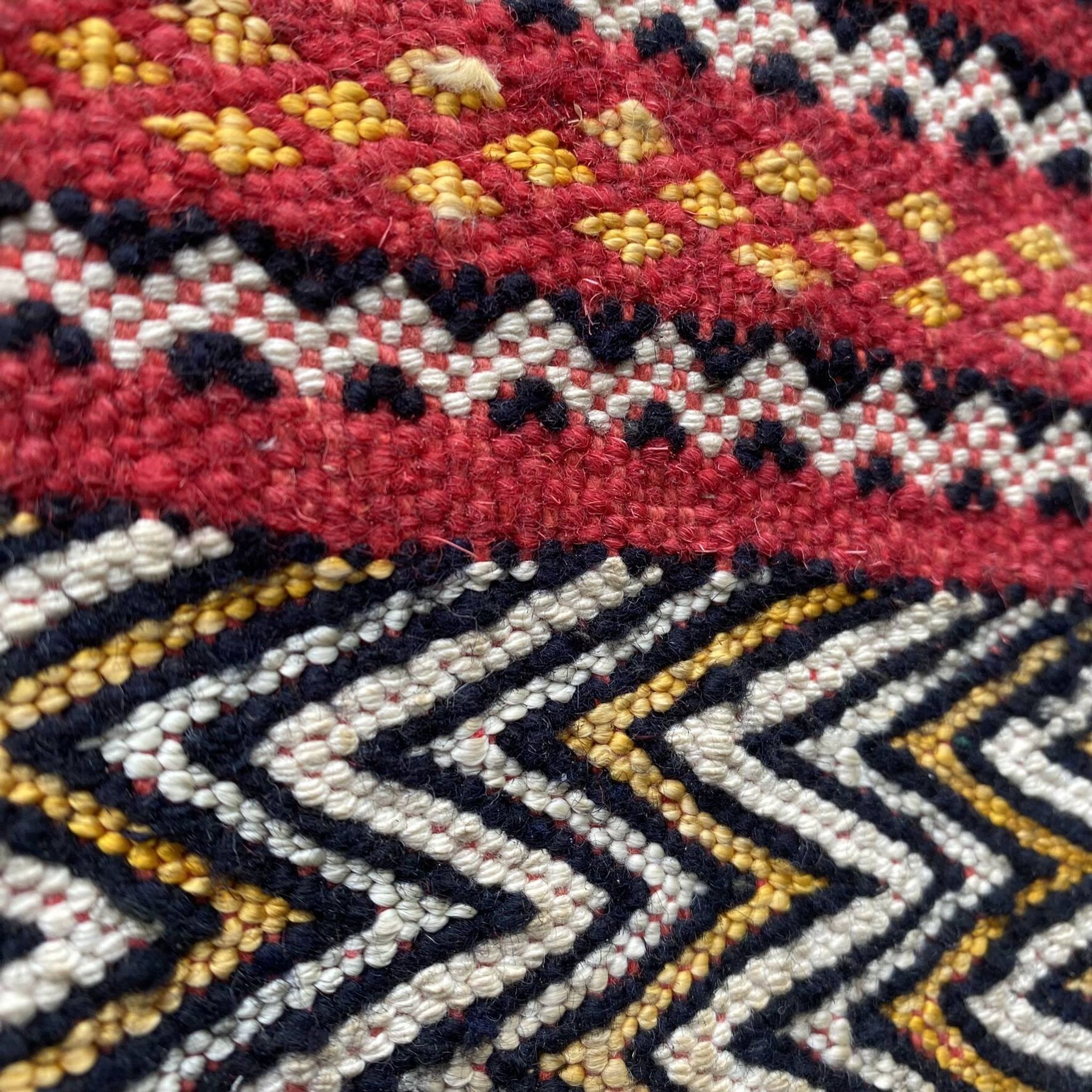 Handwoven Berber Kilim rug, wall hanging.