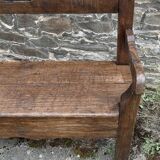 Antique wooden fireplace bench, late 19th century