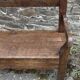 Banc de cheminée ancien en bois, fin XIXème s