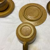 Ensemble de 6 tasses en grès vintage