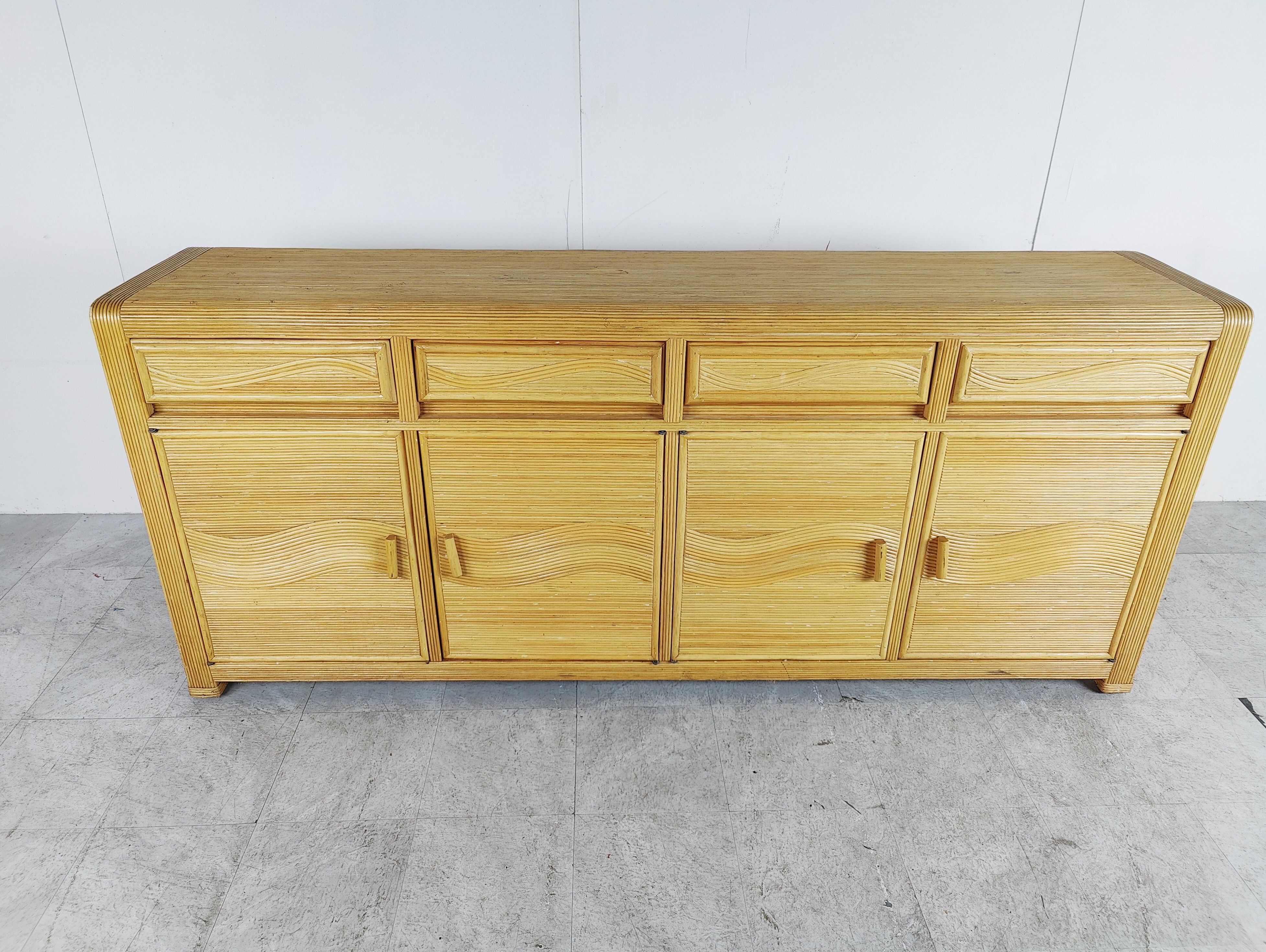 Vintage  bamboo sideboard, 1970s