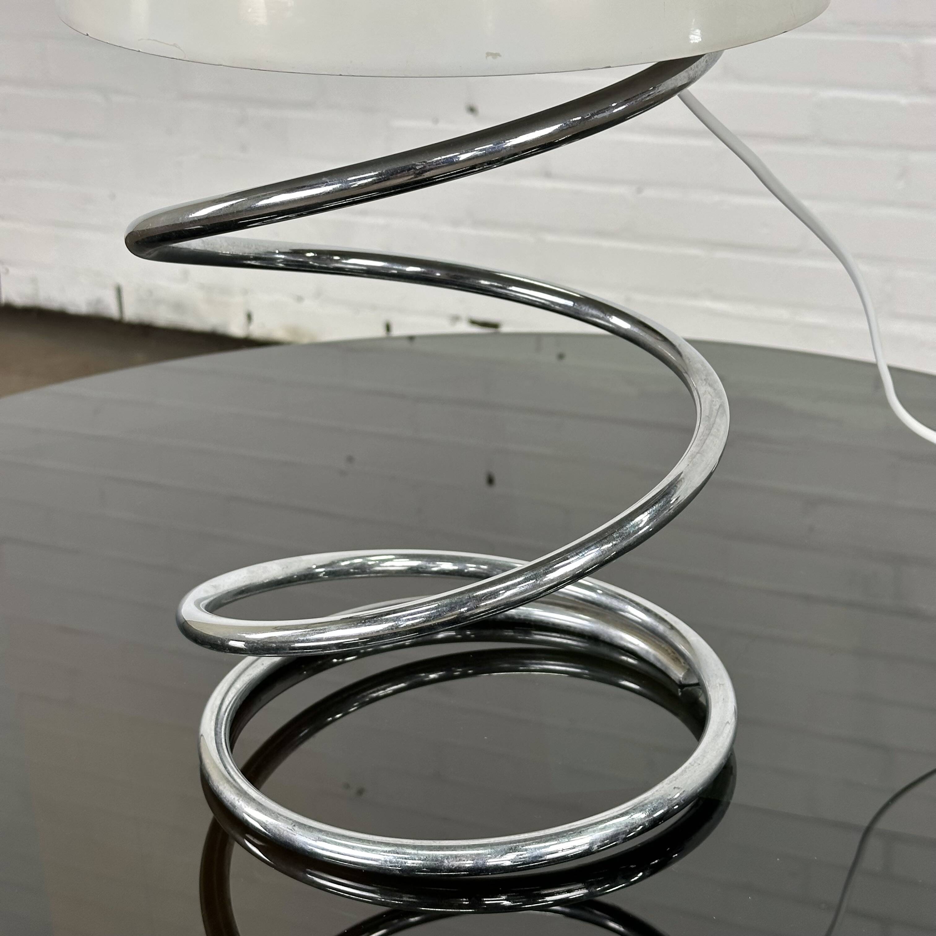 Lampe de table spirale Space Age, Italie milieu XXème