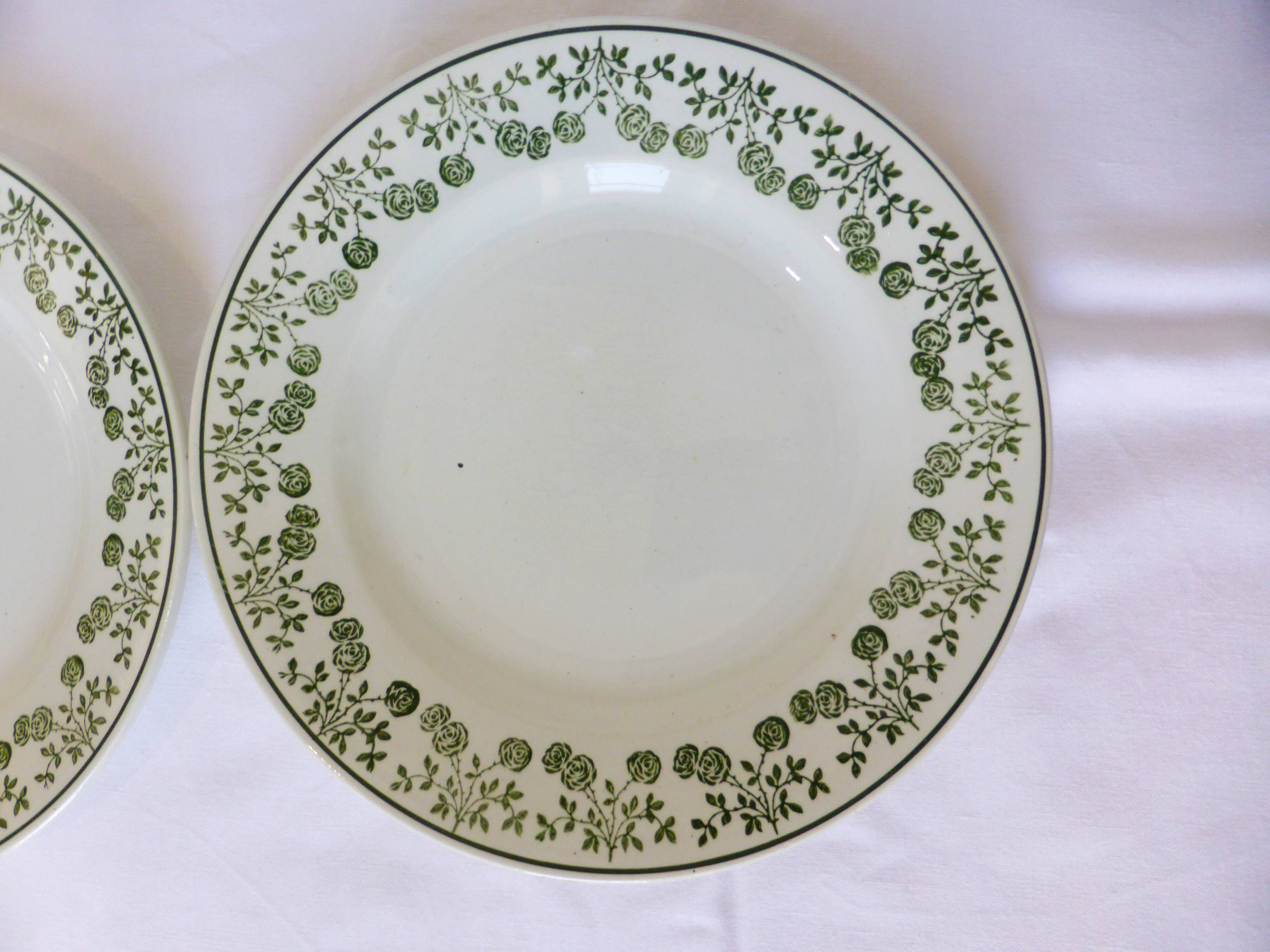 2 vintage dessert plates from St Amand