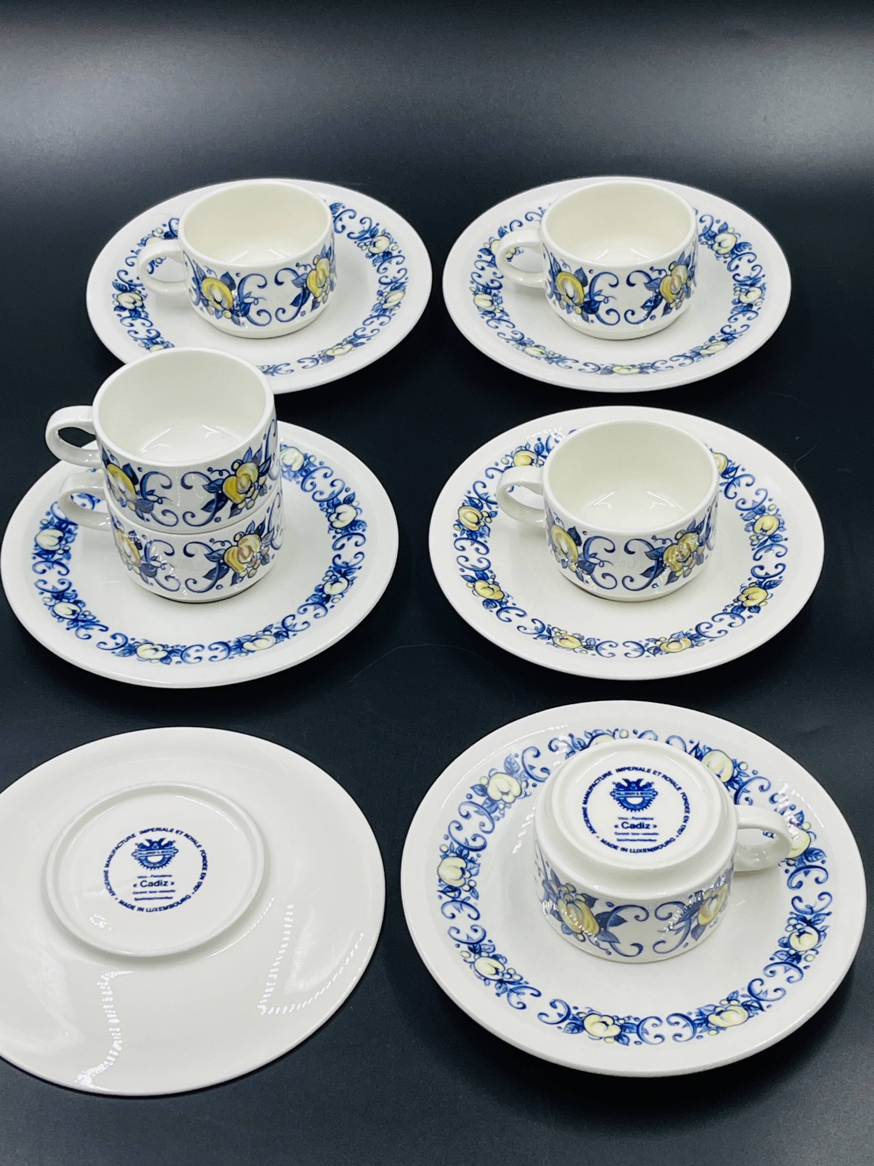 Set of 6 espresso cups and 6 saucers Villeroy & Boch – Cadiz model