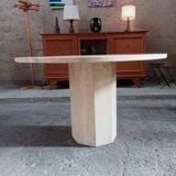 Travertine round table