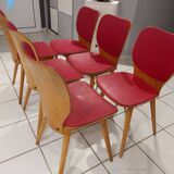 Suite de 6 chaises de Bistrot Baumann par Max Bill 1960