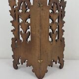 Carved wooden corner shelf