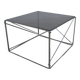 Table basse par max Sauze collection Isocèle 1970 plateau verre fumé neuf