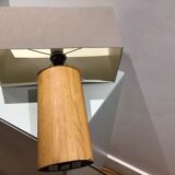 Lamp with solid oak foot