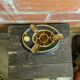 Tripod Metal Gold Ashtray + Vintage Push Ashtray