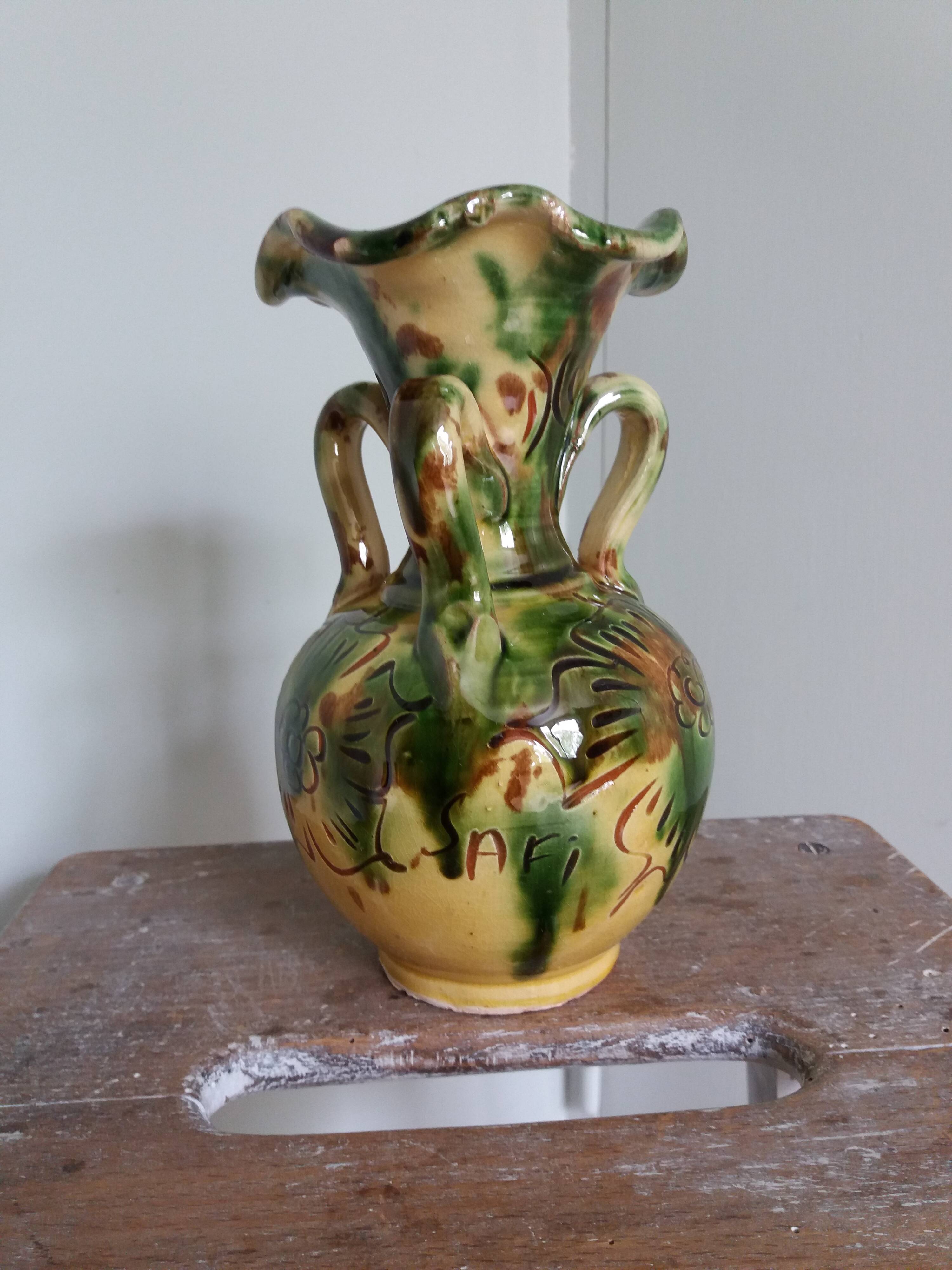 Safi Morocco ceramic vase