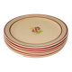 lot de 6 assiettes plates fleuries et liserés Gien 1950