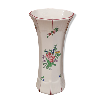Vase Lunéville KG en céramique peinte émaillée décor Réverbère