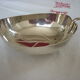 Silver metal gravy boat leaf shape