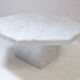 Octagonal vintage coffee table in Carrara marble 70s