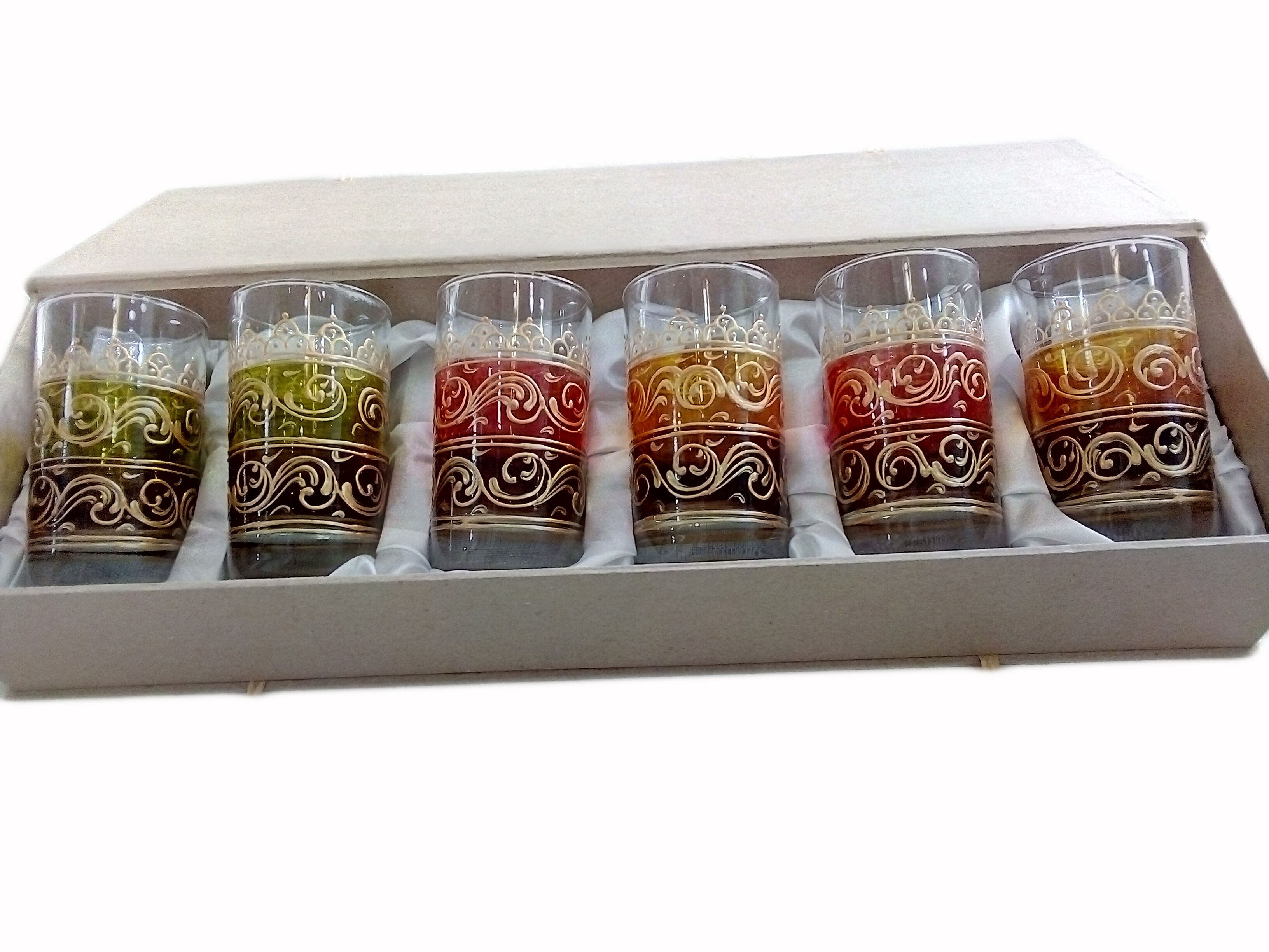 Hand painted turkish tea glasses gift idea