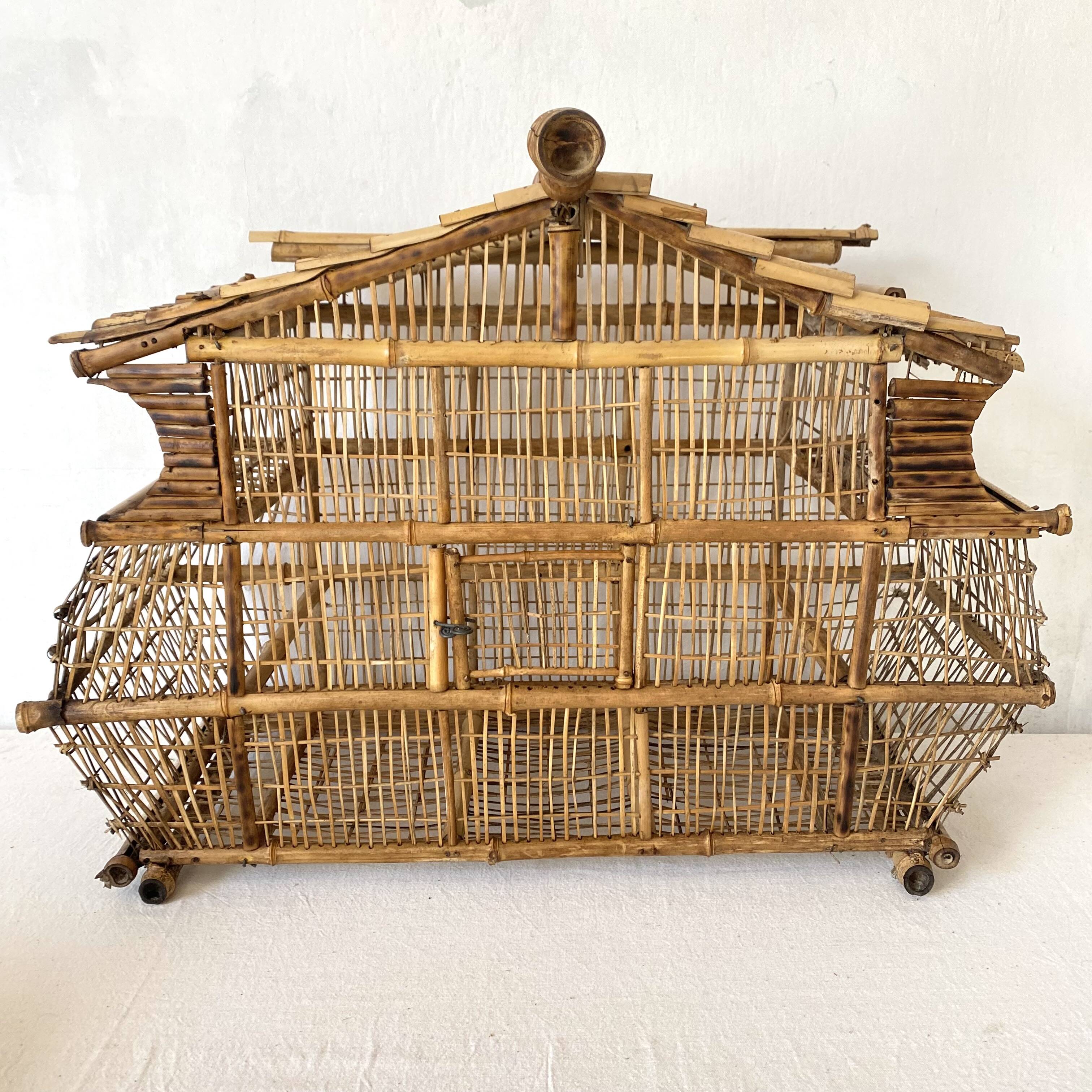 Bamboo bird cage for decoration
