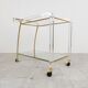 Brass and lucite drinks trolley, 1970s