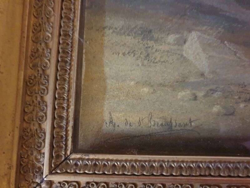 Alphonse de Saint-Beaussant (born in 1842) Pastel on paper mounted on canvas - Sinner