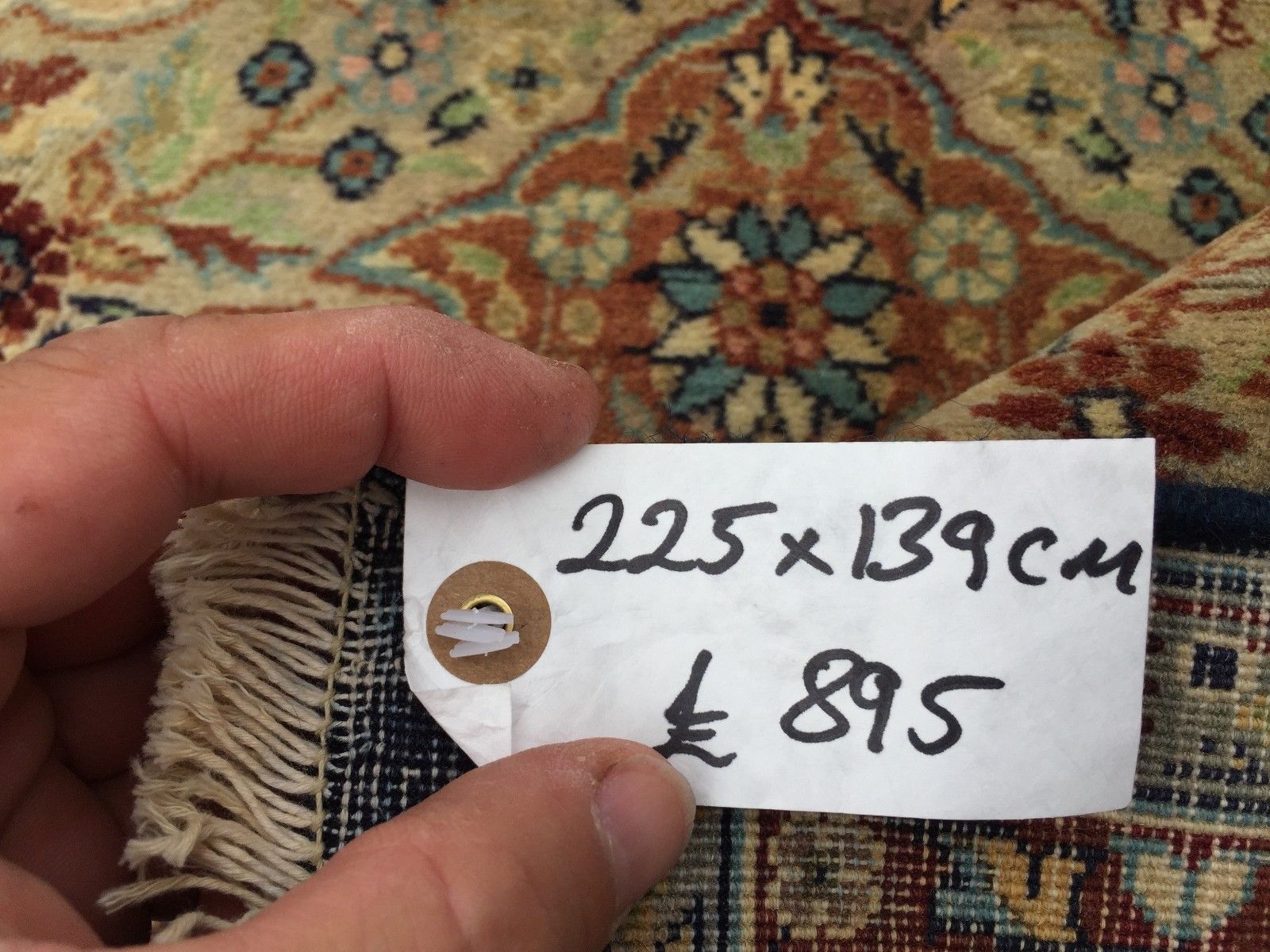 Antique Persian HandMade Veg Dye Wool Rug 225x139cm