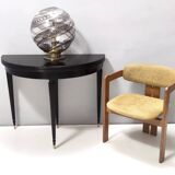 Black Walnut and Ebonized Beech Folding Table attr. to Paolo Buffa