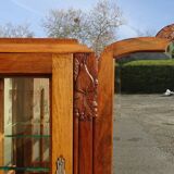 Buffet Art Déco en noyer avec marbres et guérites