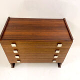 Mid-century modern wooden chest of drawers, italy, 1960s