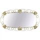 50s oval brass mirror - 38x69cm