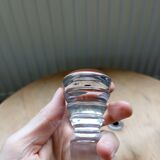 Glass carafe graphic patterns, vintage 1970s