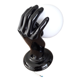 Hand and opaline globe wall light