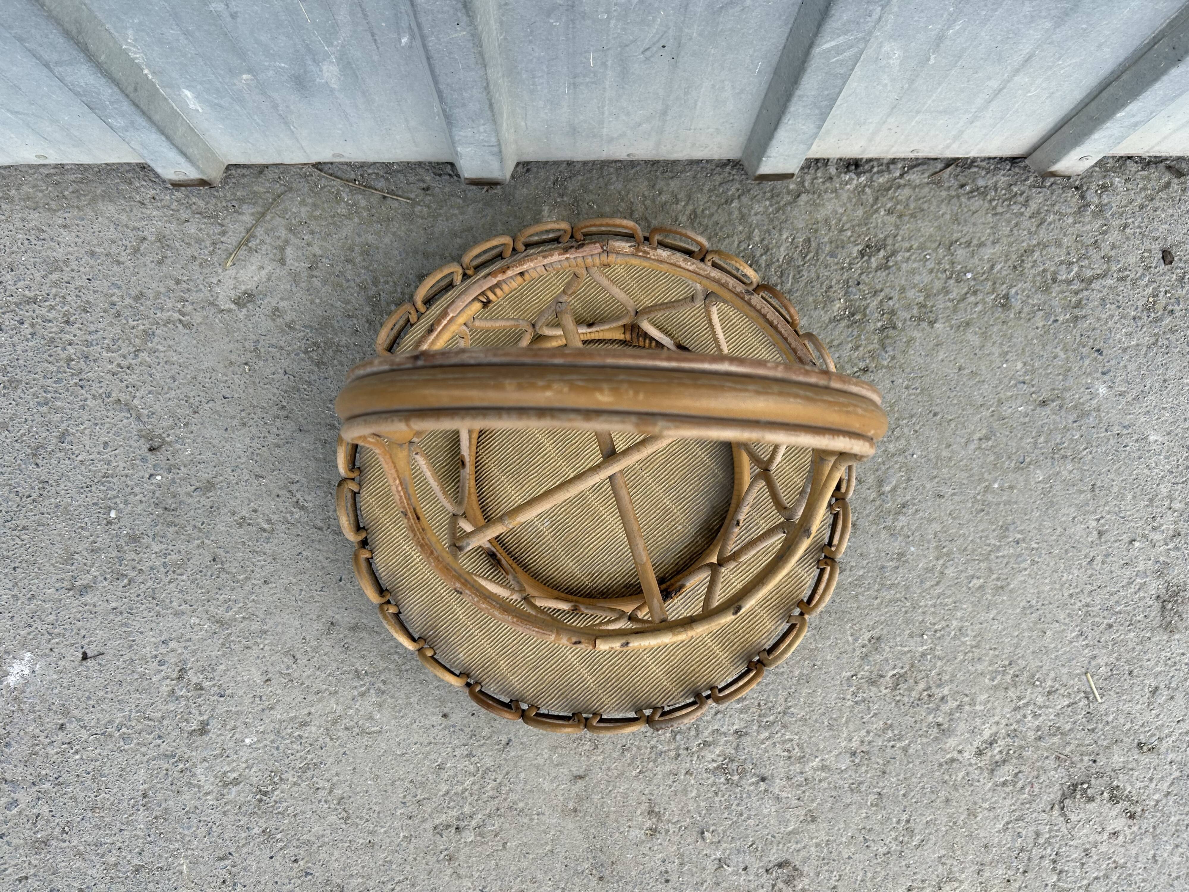 Rattan bottle holder, vintage server