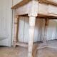 Vintage wooden desk, X-shaped legs