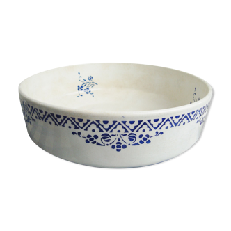 Salad bowl Moulin des Loups with motif of a bird and flowers