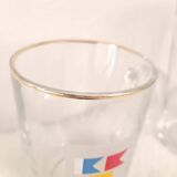 Set of 2 Mobil flag glasses