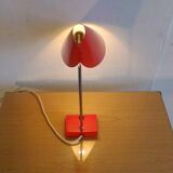 By Josef Hurka for Napako 1960 red desk lamp