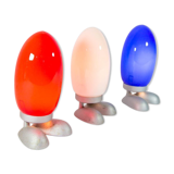 Set of 3 lamps egg red white and blue Ikea 80s