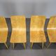 Set of 4 vintage wooden dining chairs in mid-century modern style, Europe, 1970s.