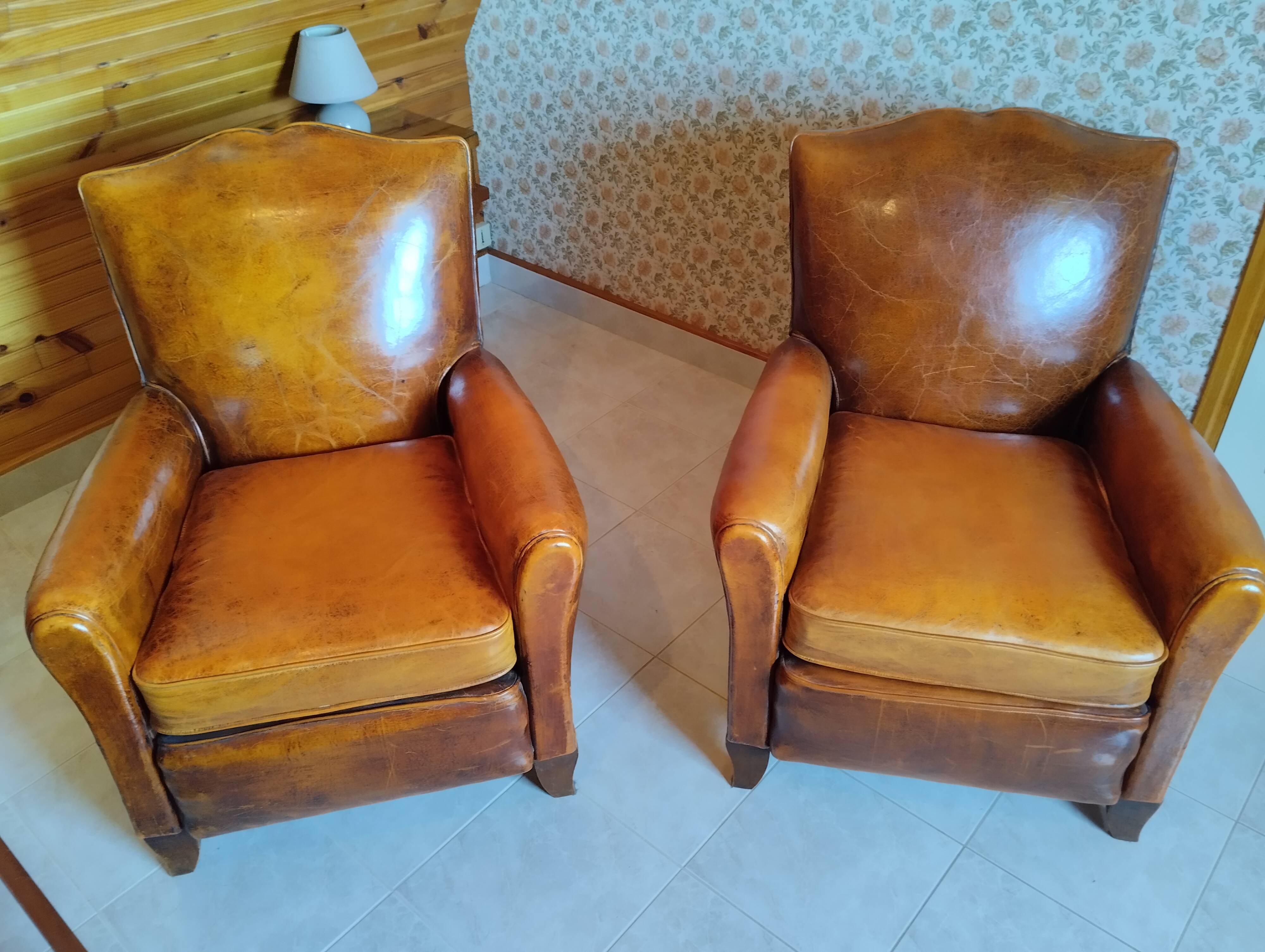 Pair of club chairs