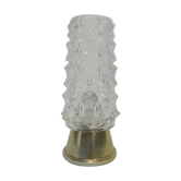 Vintage desk lamp with glass shade