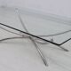 Mid-Century Modern Italian Chrome and Crystal Coffee Table, 1970s