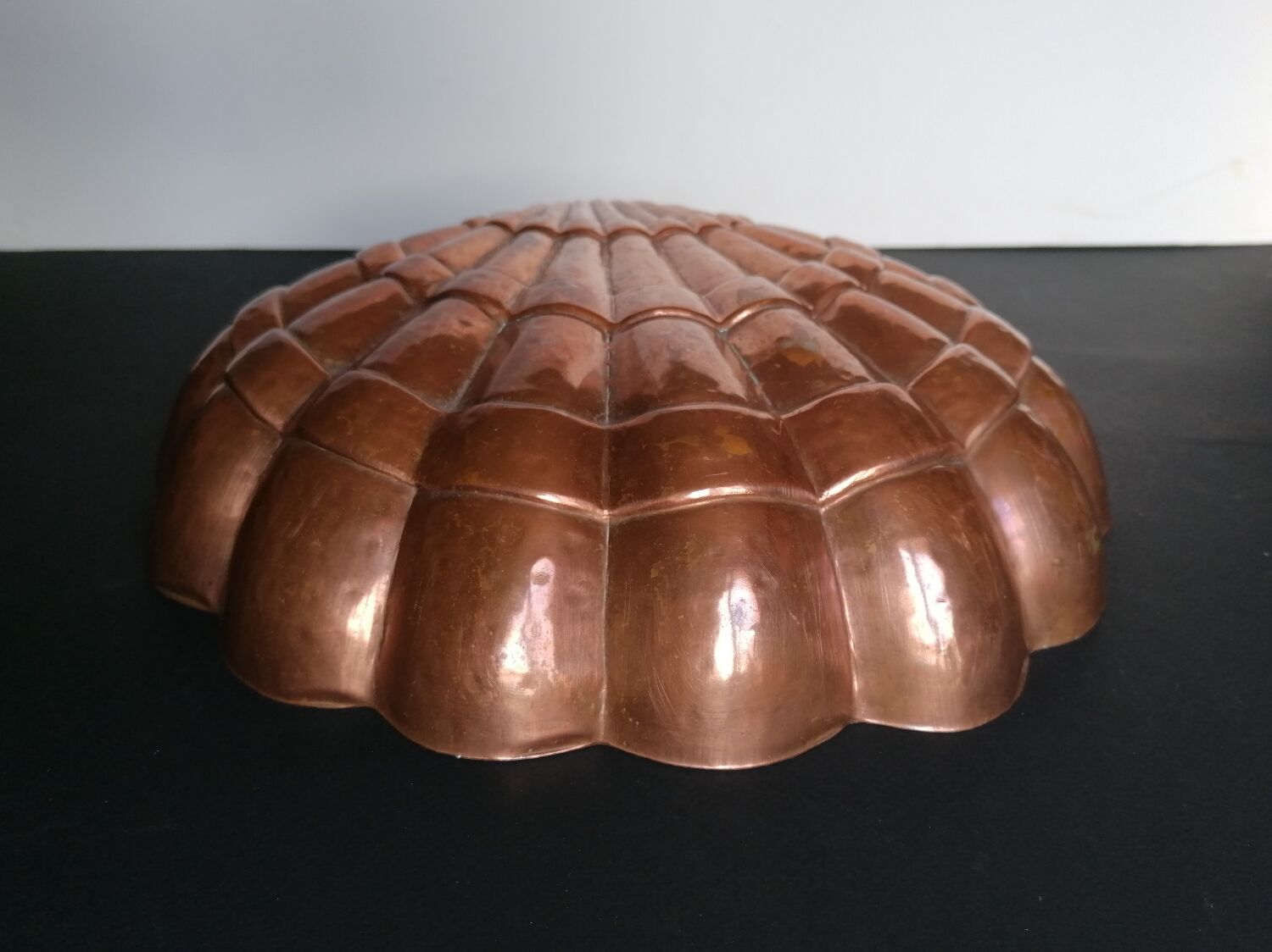 Copper cake mold shell 32 x 31 cm