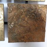 Brutalist Metal Wall Panel, 1960s