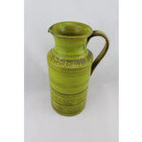 Aldo Londi vase for Bitossi green ceramic