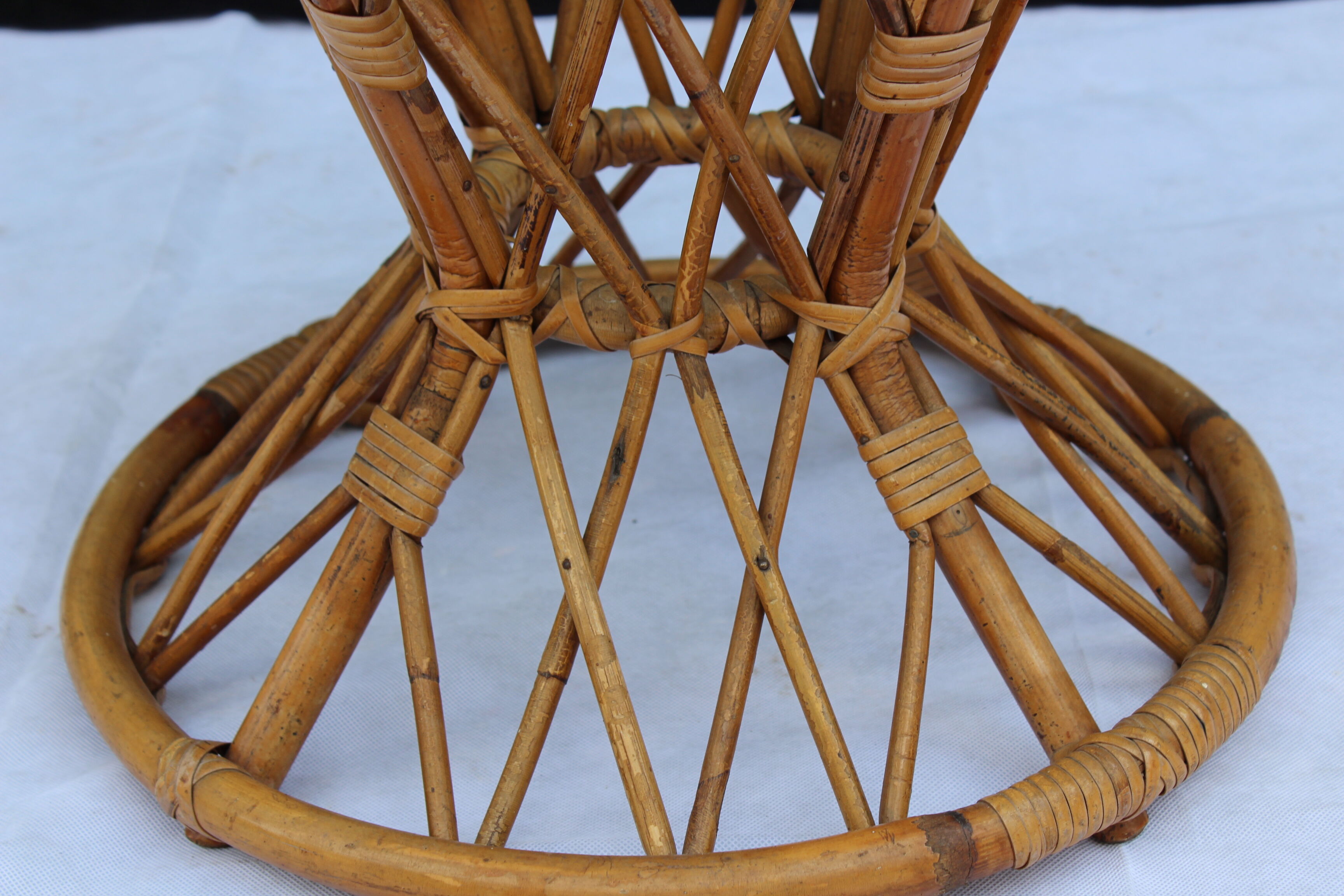 Table of bamboo and glass 1960
