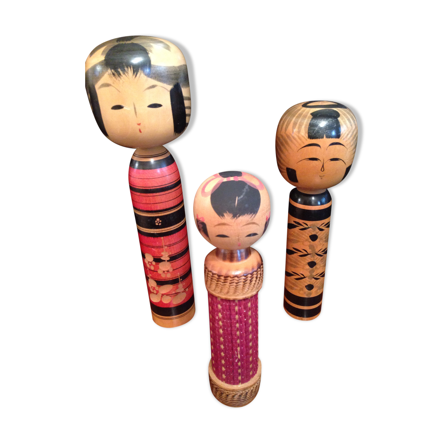 Pack of 3 Japanese Kokeshi