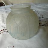 Glass ball vase press mold art deco period