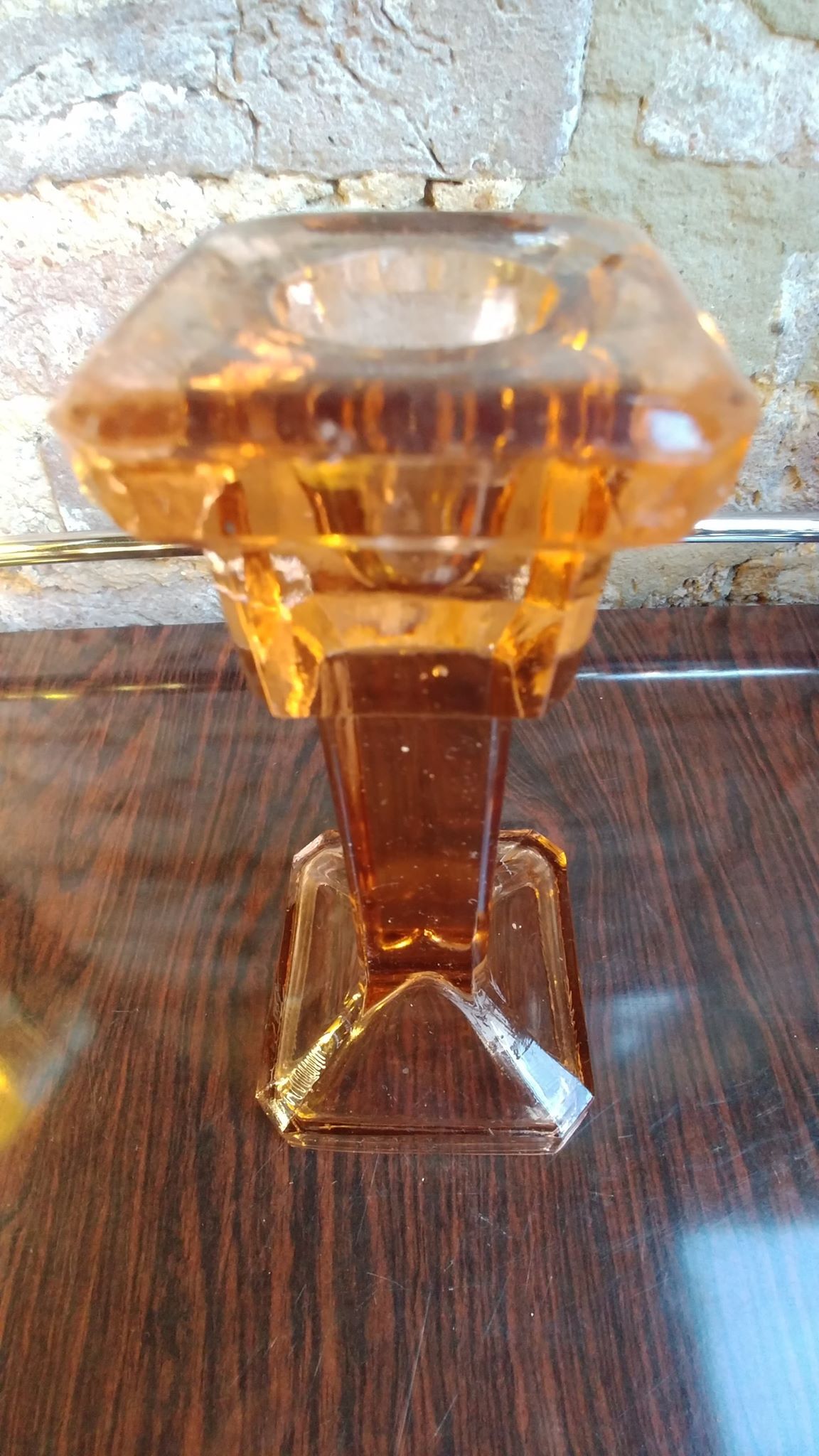 Glass candlestick