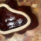 Vintage leaf-shaped earthenware centerpiece/trinket tray