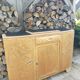 Buffet ancien art déco bois et marbre